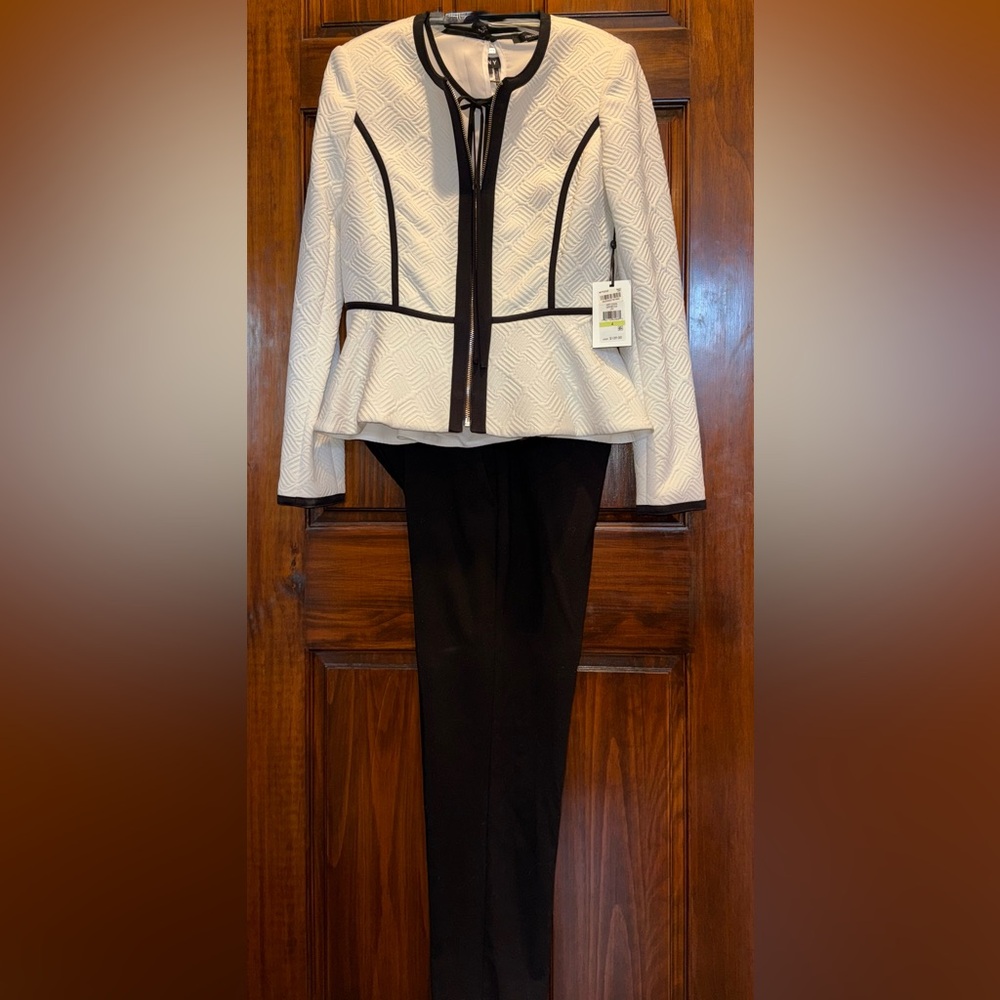 DKNY Black and White Pantsuit